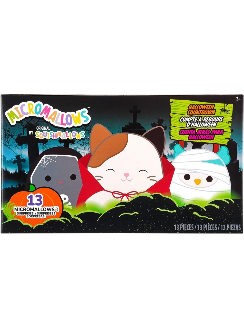 NWT Squishmallows Original Micromallows Halloween Countdown Calendar 13-Pack